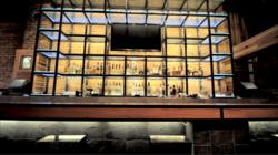 The bar at Sloane, lit with LED lights from Elemental LED